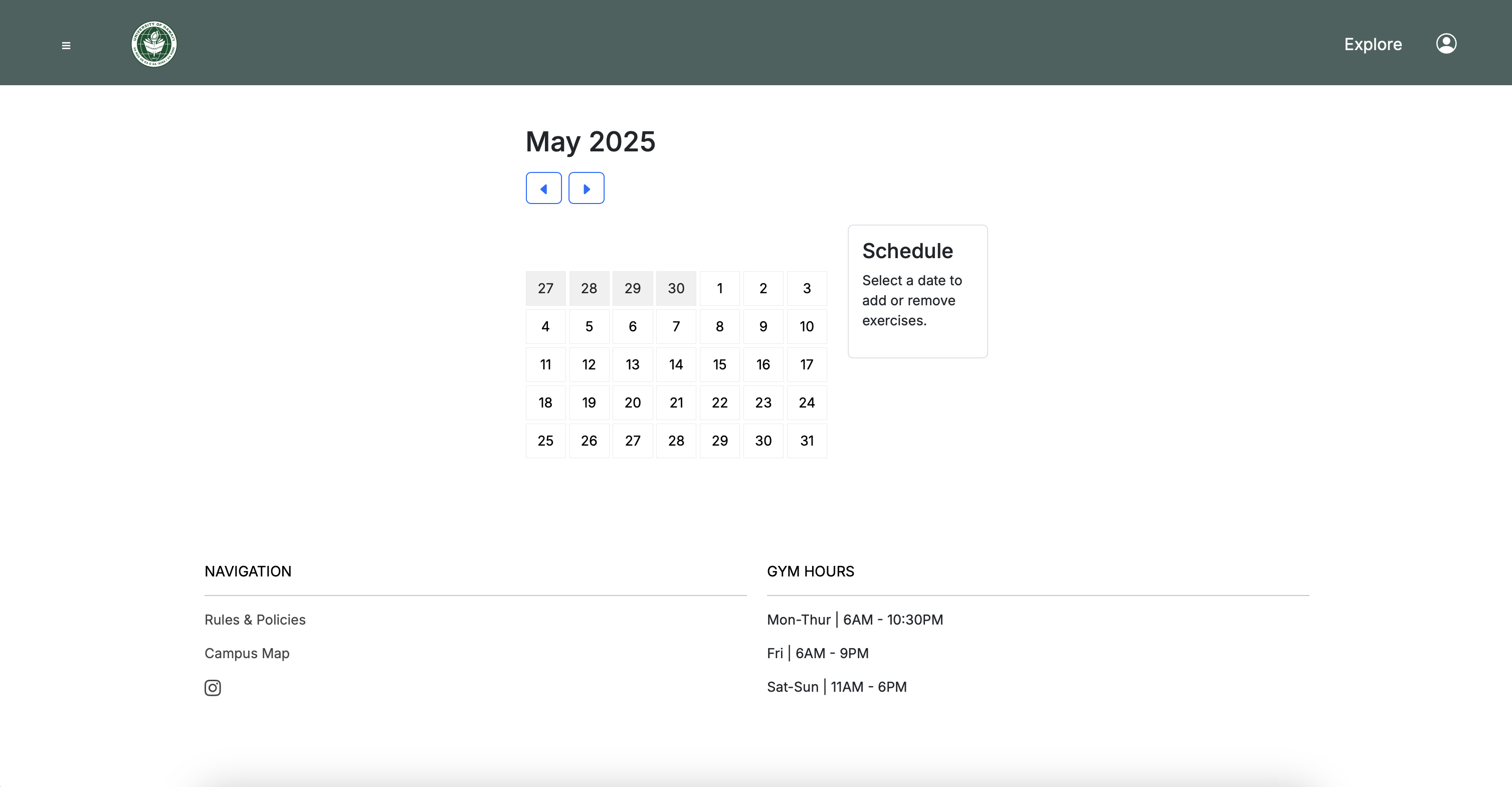 Calendar Page