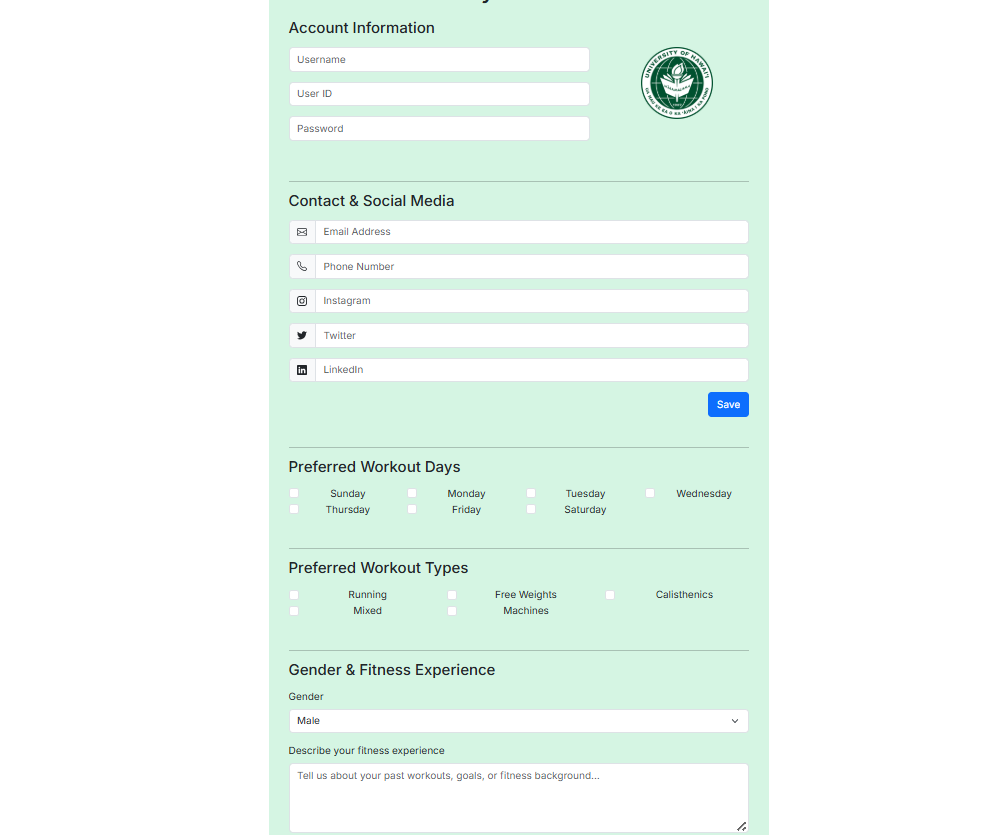 Profile Page