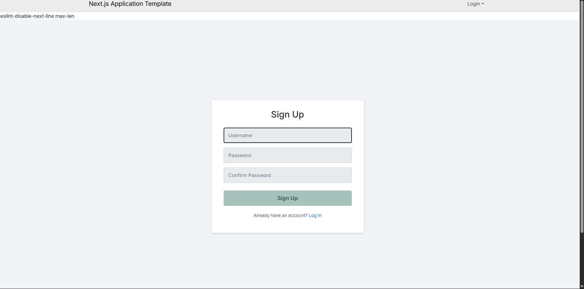 Signup Page